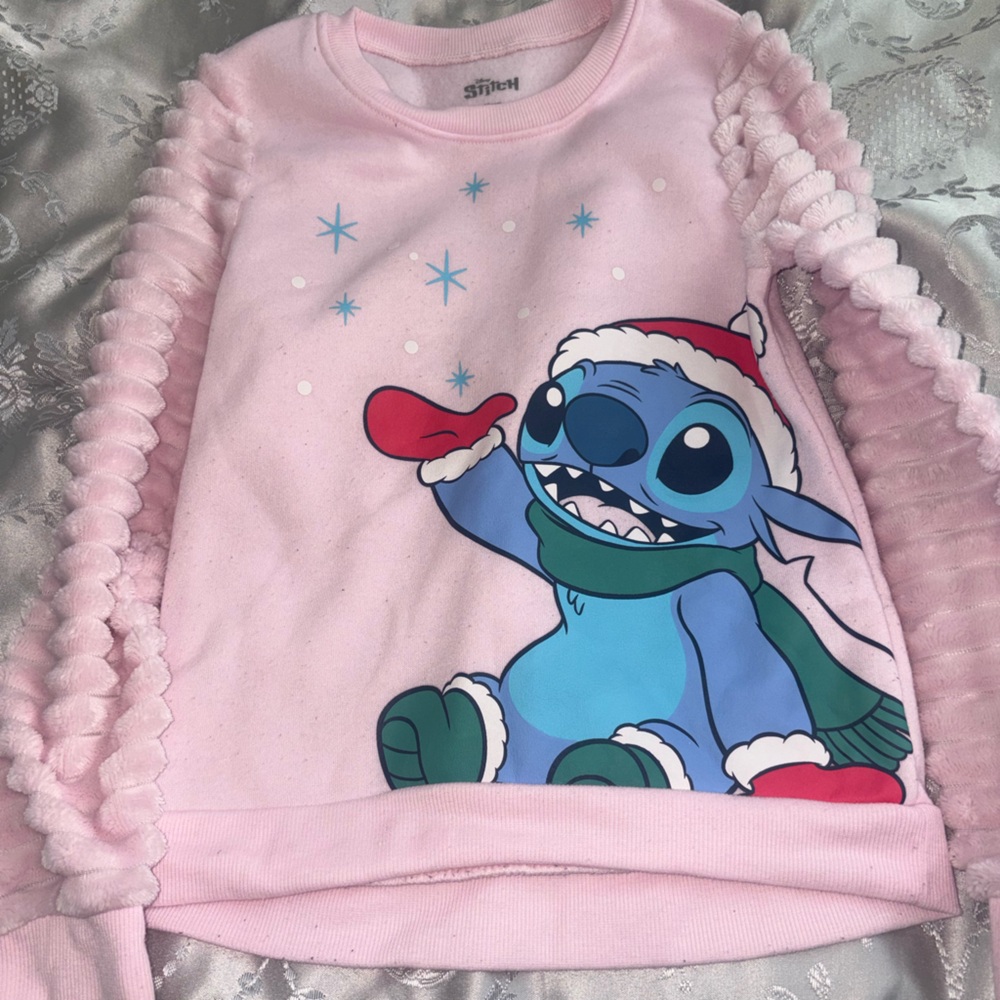Disney‎ Pink Stitch Fleece Pullover